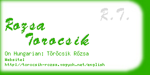 rozsa torocsik business card