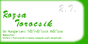 rozsa torocsik business card